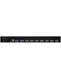 StarTech.com 8 Port 1U Rackmount USB KVM Switch Kit with OSD and Cables - A complete 8-port USB KVM kit, including all necessary