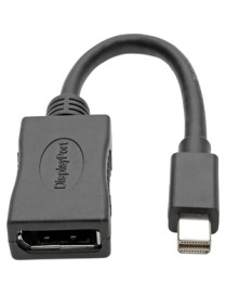 Tripp Lite Keyspan Mini DisplayPort to DisplayPort Adapter-4K x 2K @ 60 Hz, Keyspan, Black, 6 in. - 6" DisplayPort/Mini DisplayP