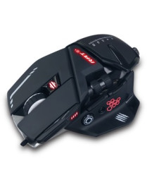 Mad Catz The Authentic R.A.T. 6+ Optical Gaming Mouse - PixArt PMW3360 - Cable - Black - 1 Pack - USB 2.0 - 12000 dpi - 11 Butto