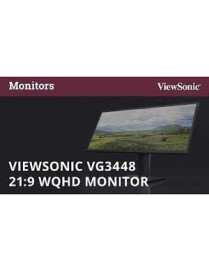 ViewSonic VG3448 34" WQHD LCD Monitor - 16:9 - Black - 34" (863.60 mm) Class - SuperClear VA - 3440 x 1440 - 5 ms - HDMI - Displ