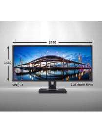 ViewSonic VG3448 34" WQHD LCD Monitor - 16:9 - Black - 34" (863.60 mm) Class - SuperClear VA - 3440 x 1440 - 5 ms - HDMI - Displ