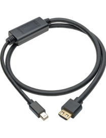 Tripp Lite P586-003-HD-V4A HDMI/Mini DisplayPort Audio/Video Cable - 3 ft HDMI/Mini DisplayPort A/V Cable for Monitor, Audio/Vid