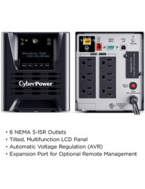 Cyber Power CyberPower Smart App Sinewave 750VA Mini-tower UPS - Mini-tower - AVR - 8 Hour Recharge - 3.30 Minute Stand-by - 120