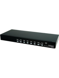 StarTech.com 8 Port 1U Rackmount DVI USB KVM Switch - Control up to 8 USB computers with DVI or HDMI video, from one keyboard, m