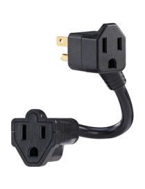 Cyber Power CyberPower GC201 Power Extension Cord - For Power Strip, Surge Protector, Wall Tap - 125 V AC13 A - Black - 6" Cord 