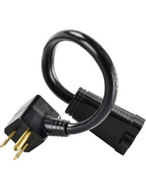 Cyber Power CyberPower GC201 Power Extension Cord - For Power Strip, Surge Protector, Wall Tap - 125 V AC13 A - Black - 6" Cord 