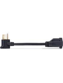 Cyber Power CyberPower GC201 Power Extension Cord - For Power Strip, Surge Protector, Wall Tap - 125 V AC13 A - Black - 6" Cord 