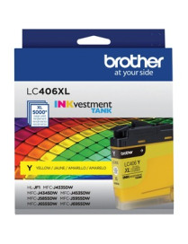 Brother INKvestment LC406XLY Original High Yield Inkjet Ink Cartridge - Single Pack - Yellow - 1 Each - 5000 Pages