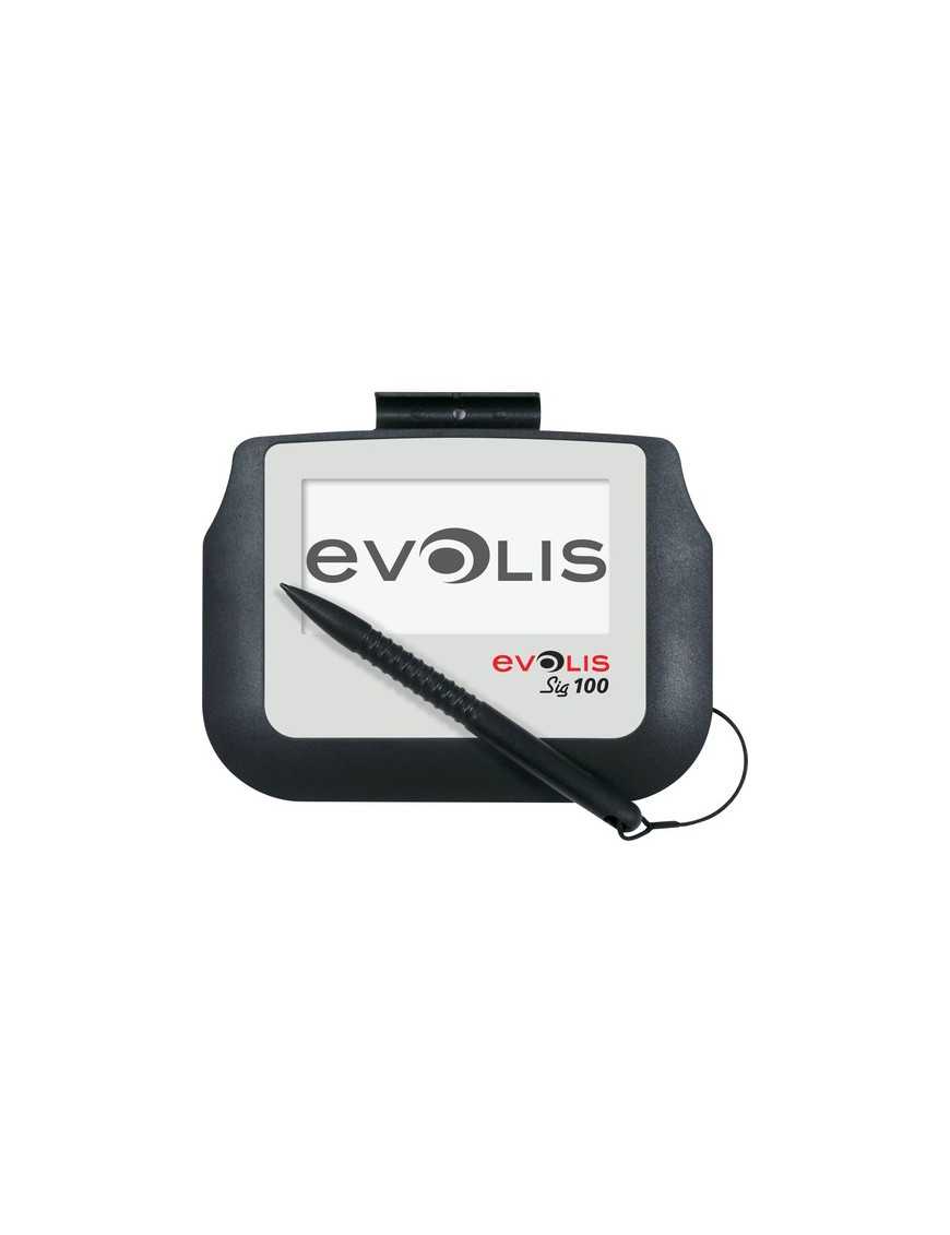 Evolis Sig100 Signature Pad - Backlit LCD - 3.74" (95 mm) x 1.85" (47 mm) Active Area LCD - Backlight - 320 x 160 - USB