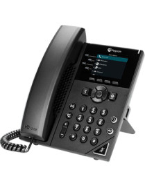 Polycom Poly 250 IP Phone - Corded - Corded - Wall Mountable, Desktop - 4 x Total Line - VoIP - 2 x Network (RJ-45) - PoE Ports