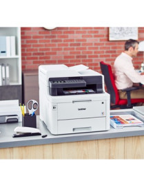 Brother MFC-L3770CDW Compact Digital Color All-in-One Printer-Laser Quality Results with 3.7" Color Touchscreen-Duplex Printing 