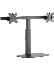 Amer Networks Amer Mounts Dual Screen Pneumatic Vertical Lift Monitor Stand - Up to 27" Screen Support - 12 kg Load Capacity - 2