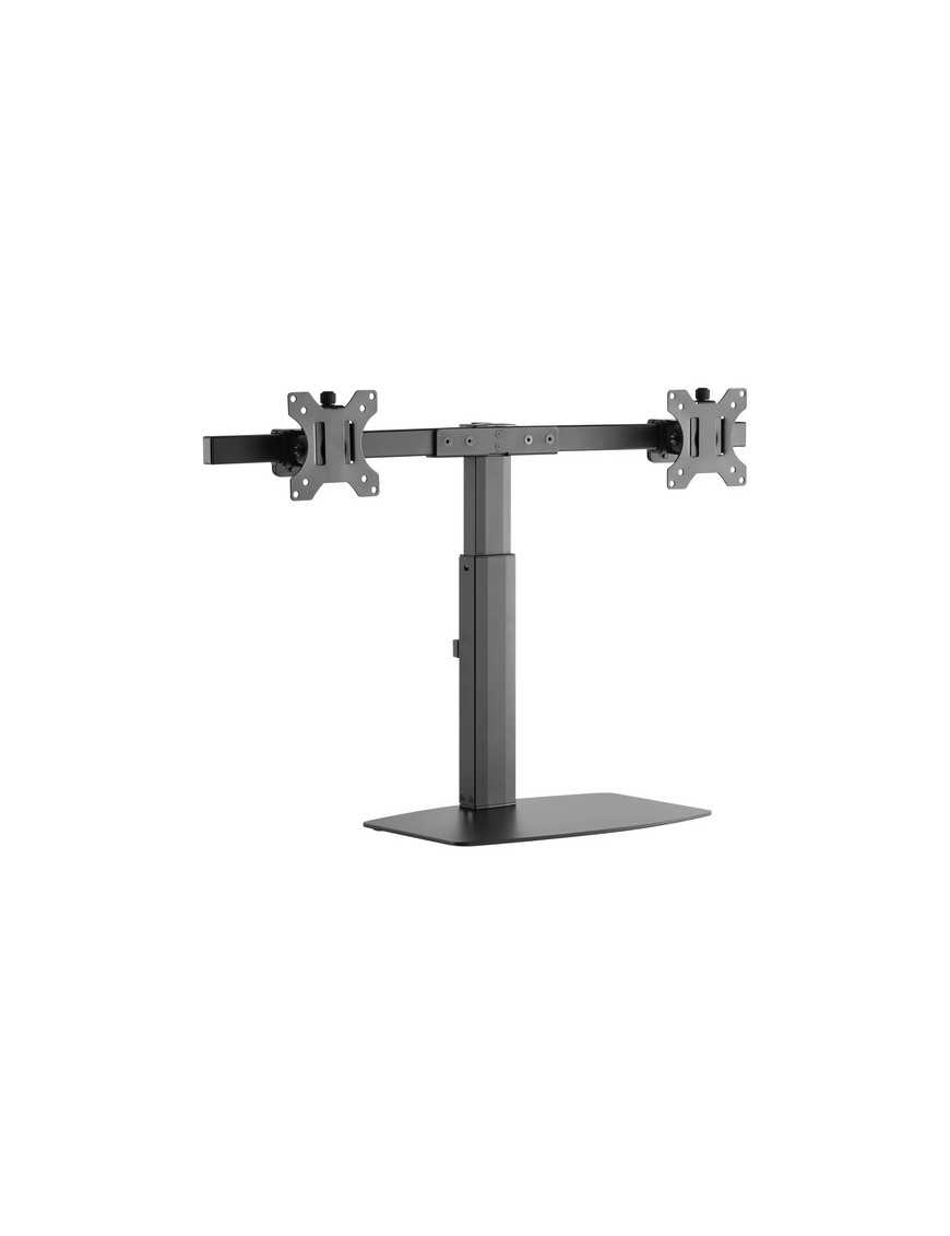 Amer Networks Amer Mounts Dual Screen Pneumatic Vertical Lift Monitor Stand - Up to 27" Screen Support - 12 kg Load Capacity - 2