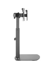 Amer Networks Amer Mounts Dual Screen Pneumatic Vertical Lift Monitor Stand - Up to 27" Screen Support - 12 kg Load Capacity - 2