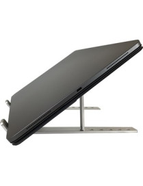 Amer Networks Amer Folding Travel Laptop Tablet Stand - 5.59" (141.99 mm) Height x 6.69" (169.93 mm) Width - Aluminum Alloy - Si