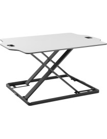 Amer Networks Amer Mounts Ultra Slim Height Adjustable Standing Desk- White Finish - 10 kg Load Capacity - 15.70" (398.78 mm) He