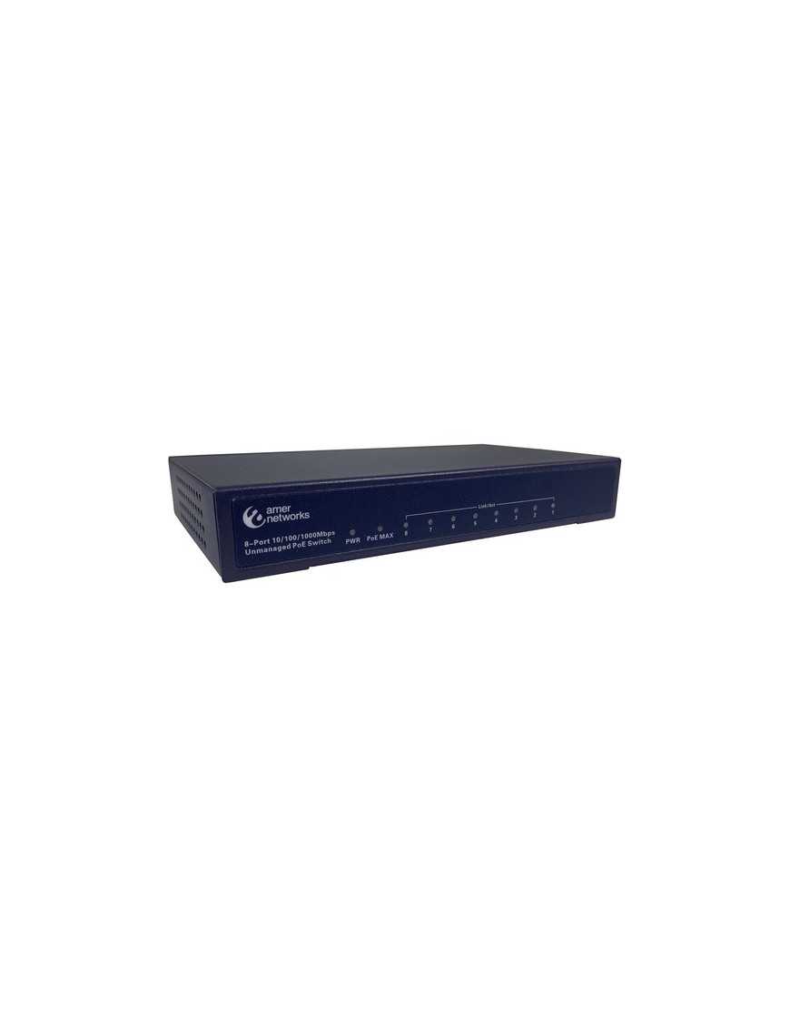 Amer Networks Amer 8 Port 10/100/1000Mbps Economic PoE Switch - 8 Ports - Gigabit Ethernet - 10/100/1000Base-T - 2 Layer Support