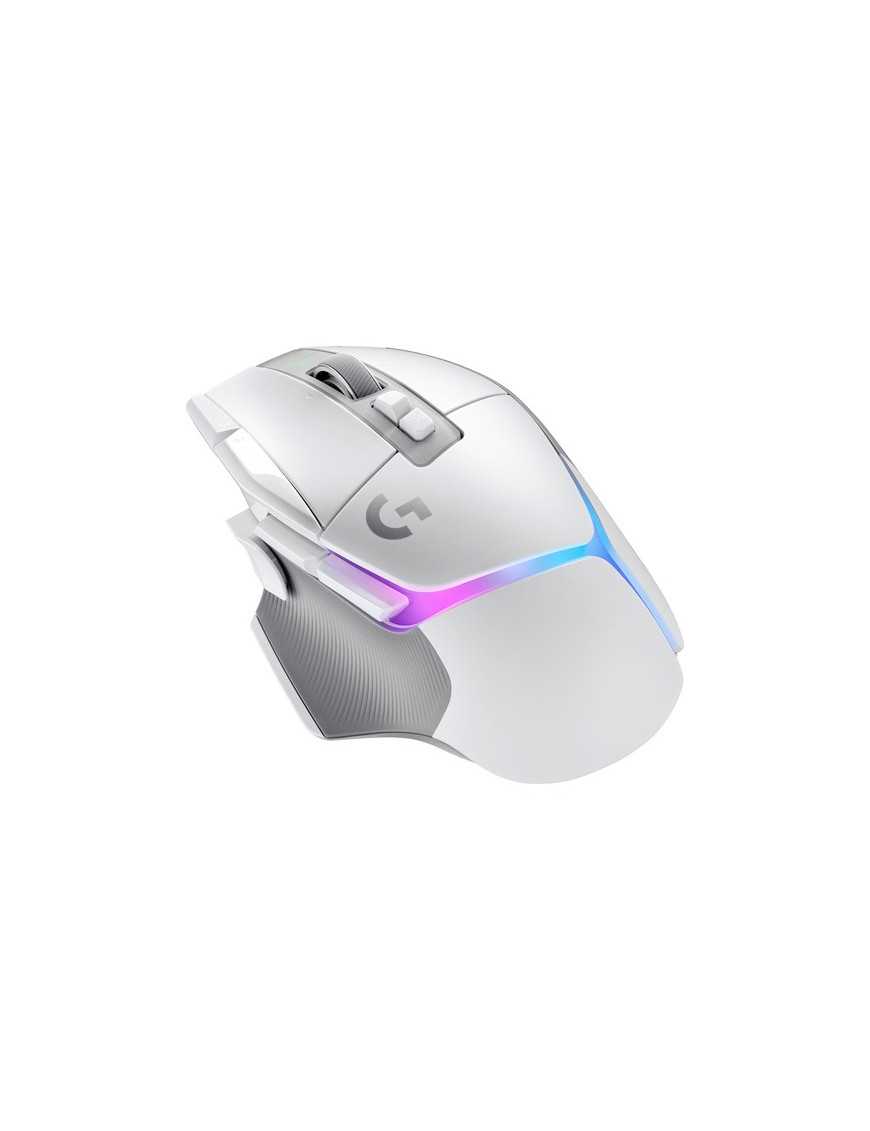 Logitech G502 X PLUS LIGHTSPEED Wireless Gaming Mouse - Optical - Wireless - Rechargeable - White - 1 Pack - USB Type C - Scroll