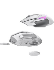 Logitech G502 X PLUS LIGHTSPEED Wireless Gaming Mouse - Optical - Wireless - Rechargeable - White - 1 Pack - USB Type C - Scroll