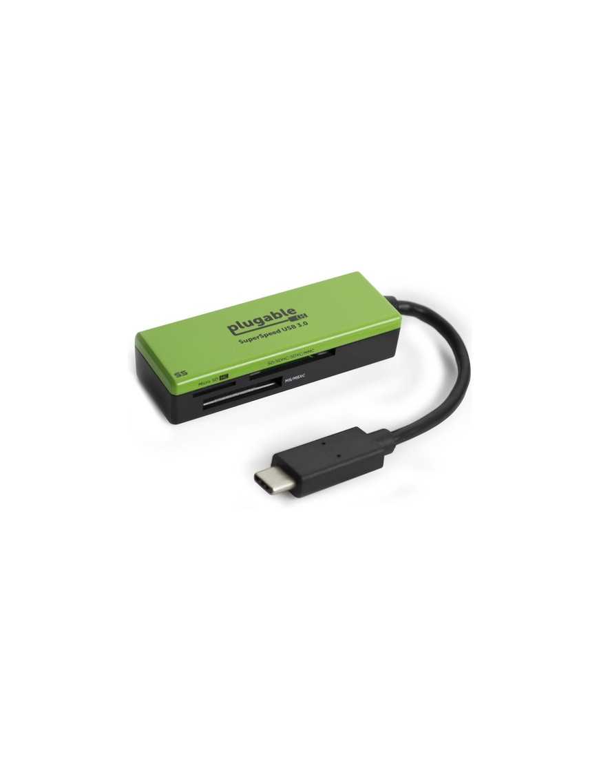 Plugable USB C SD Card Reader - USB C Card Reader for SD, Micro SD, MMC, or MS Cards - (Compatible with Thunderbolt and USB C 20