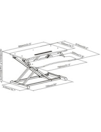 Amer Networks Amer Mounts Sit-Stand Integrated Desk Workstation - 15 kg Load Capacity - 19.70" (500.38 mm) Height x 24.20" (614.