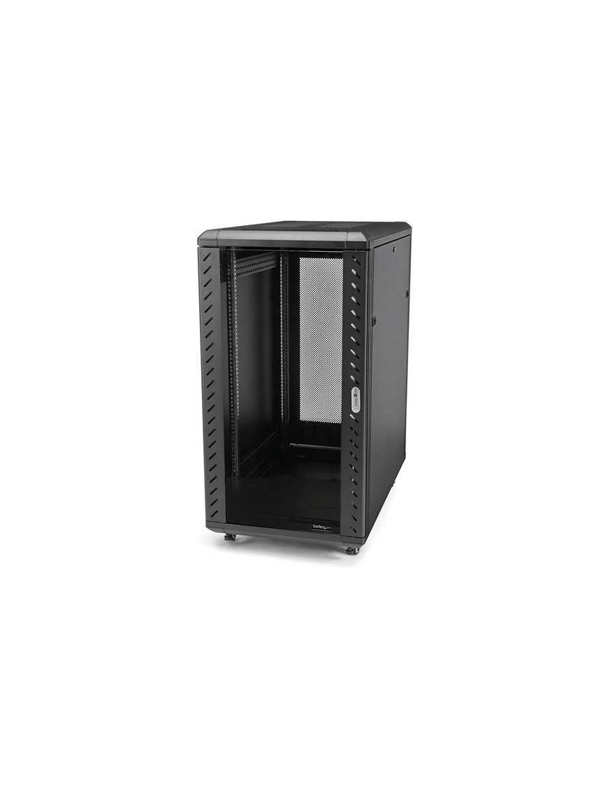 Startech 32U 19" Server Rack Cabinet, Adjustable Depth 6-32 inch, Flat Pack, Lockable 4-Post Network/Data Rack Enclosure with Ca