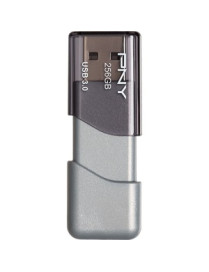 PNY 256GB Turbo 3.0 USB 3.0 (3.1 Gen 1) Type A Flash Drive - 256 GB - USB 3.0 (3.1 Gen 1) - 185 MB/s Read Speed - 135 MB/s Write