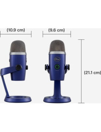 Logitech Blue Yeti Nano Wired Condenser Microphone - 20 Hz to 20 kHz - Cardioid, Omni-directional - Stand Mountable, Desktop - U