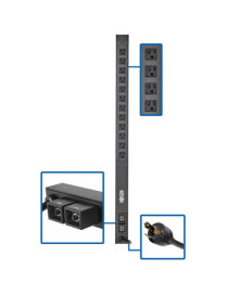 Tripp Lite PDUV30-36 12-Outlet PDU - Basic - NEMA L5-30P - 12 x NEMA 5-15/20R - 120 V AC - 0U - Vertical - Rack-mountable