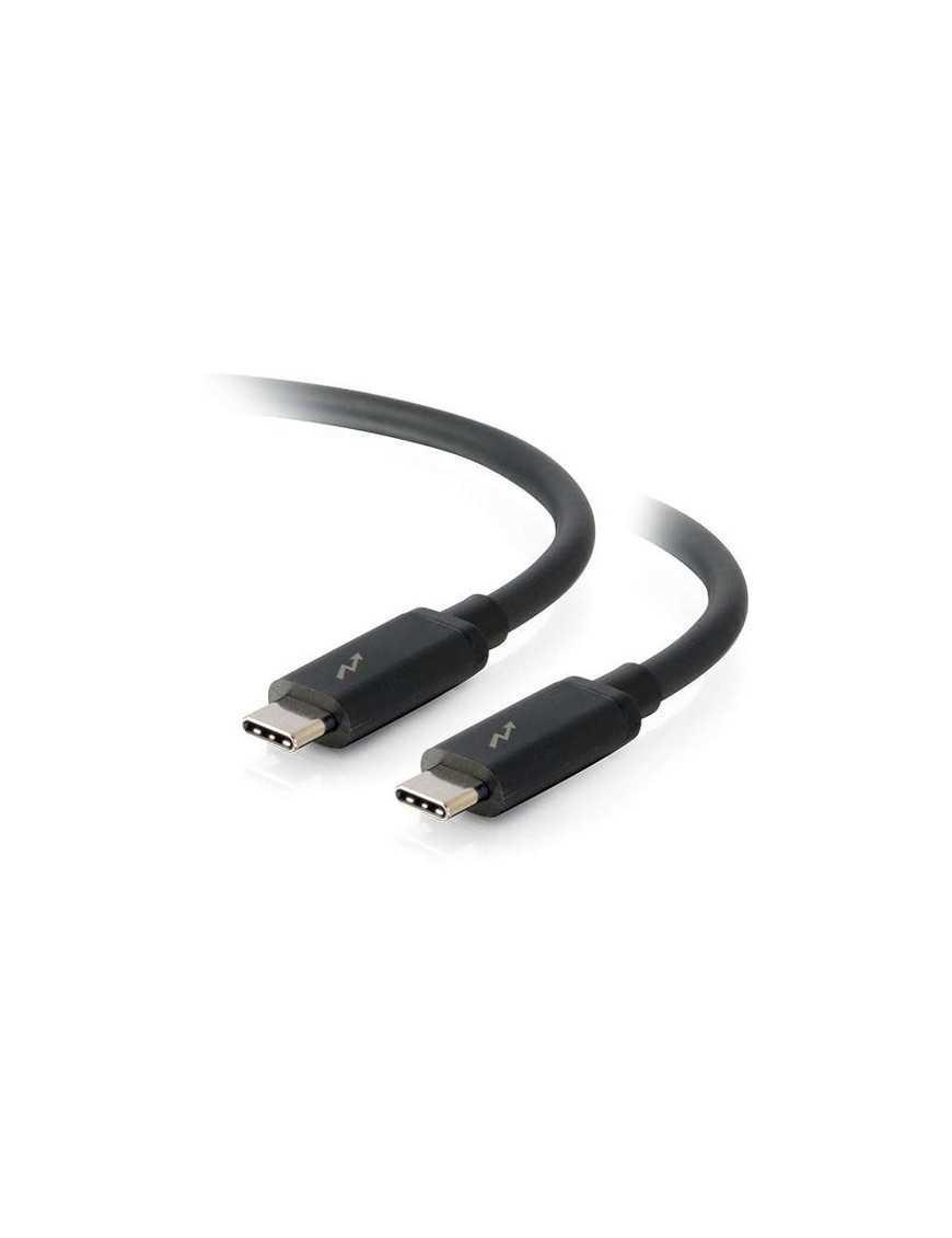 C2G 6ft Thunderbolt 3 USB C Cable - 20Gbps - 100W - Black - M/M - 6 ft Thunderbolt Data Transfer Cable - First End: USB Type C T