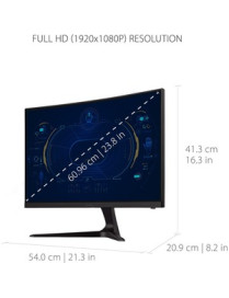 ViewSonic OMNI VX2418C 23.6" Full HD Curved Screen LED Gaming LCD Monitor - 16:9 - Black - 24.00" (609.60 mm) Class - MVA techno