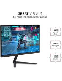 ViewSonic OMNI VX2418C 23.6" Full HD Curved Screen LED Gaming LCD Monitor - 16:9 - Black - 24.00" (609.60 mm) Class - MVA techno