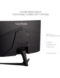 ViewSonic OMNI VX2418C 23.6" Full HD Curved Screen LED Gaming LCD Monitor - 16:9 - Black - 24.00" (609.60 mm) Class - MVA techno