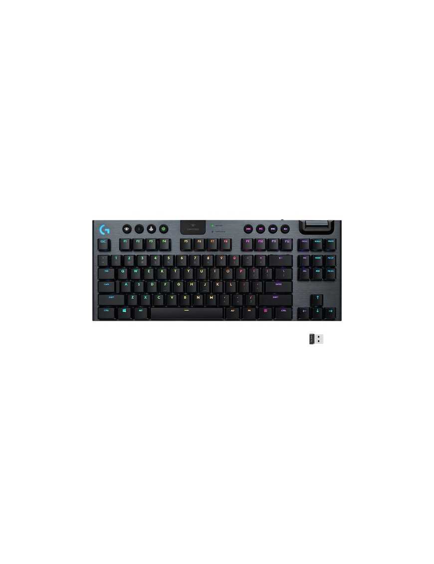 Logitech G915 TKL Tenkeyless Lightspeed Wireless RGB Mechanical Gaming Keyboard - Wireless Connectivity - Bluetooth/Wi-Fi - 2.40