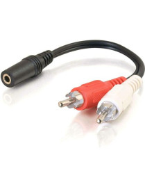 C2G Value Series Audio Y-Cable - Mini-phone Female Stereo - RCA Male Stereo - Black