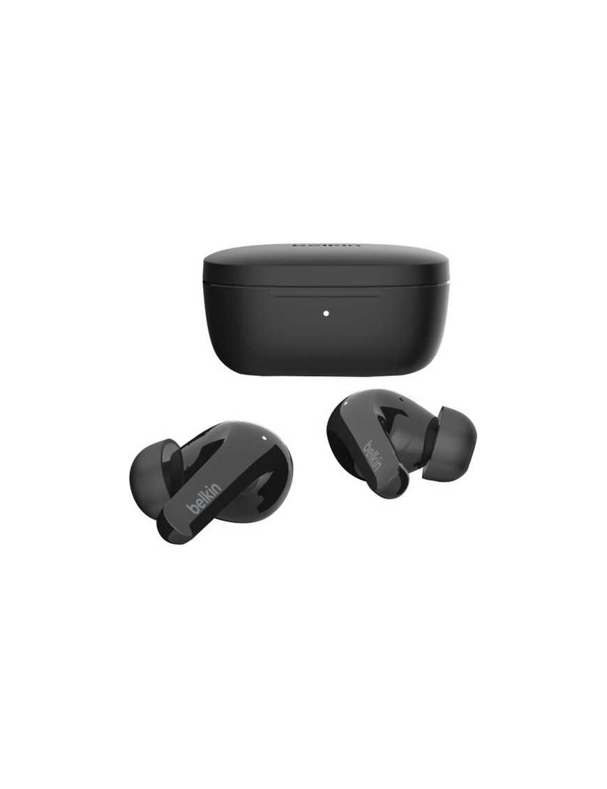 Belkin SOUNDFORM Flow Noise Cancelling Earbuds - Mono, Stereo - Wireless - Bluetooth - 32.8 ft - Earbud - Binaural - In-ear - No