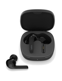 Belkin SOUNDFORM Flow Noise Cancelling Earbuds - Mono, Stereo - Wireless - Bluetooth - 32.8 ft - Earbud - Binaural - In-ear - No