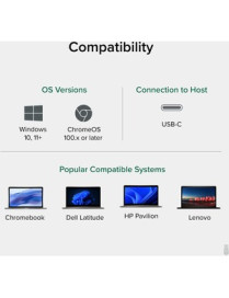 Plugable 13-in-1 USB-C Triple Monitor Laptop Docking Station with 100W Charging, 20W USB-C Charging - 3x HDMI - Compatible with 