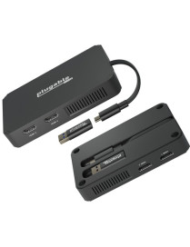 Plugable Audio/Video Adapter - 2 x HDMI Digital Audio/Video - Female - 1 x USB Type C - Male - 1920 x 1080 Supported