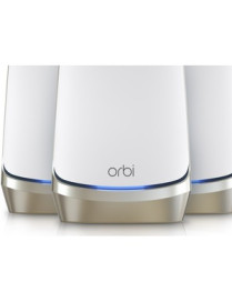 Netgear Orbi RBKE963 Wi-Fi 6 IEEE 802.11ax Ethernet Wireless Router - Quad Band - 2.40 GHz ISM Band - 5 GHz UNII Band - 12 x Ant