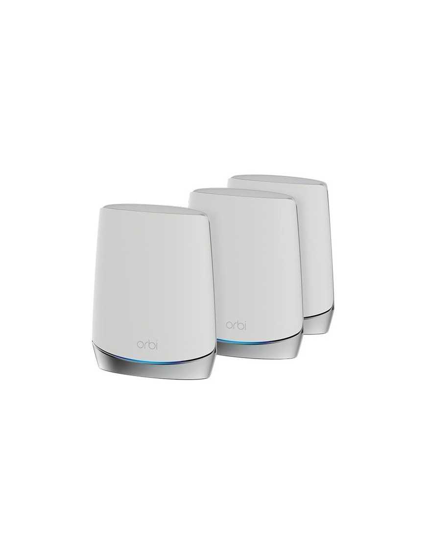 Netgear Orbi RBK753S Wi-Fi 6 IEEE 802.11ax Ethernet Wireless Router - Tri Band - 2.40 GHz ISM Band - 5 GHz UNII Band - 6 x Anten