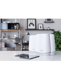 Netgear Orbi RBK753S Wi-Fi 6 IEEE 802.11ax Ethernet Wireless Router - Tri Band - 2.40 GHz ISM Band - 5 GHz UNII Band - 6 x Anten