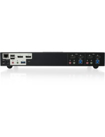 IOGEAR 2-Port 4K Dual View DisplayPort KVMP with USB 3.0 Hub and Audio (TAA) - 2 Computer(s) - 1 Local User(s) - 4096 x 2160 - 5