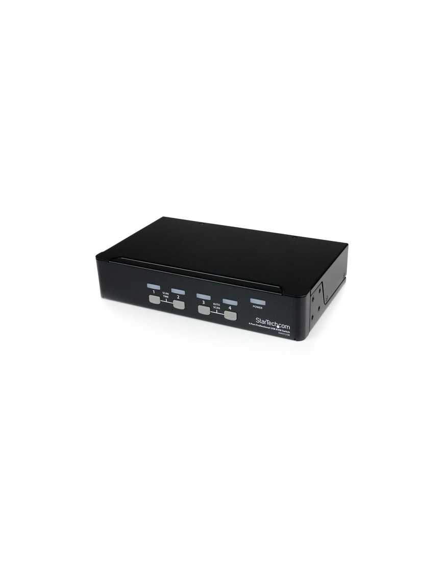 StarTech.com StarView SV431USB - KVM switch - USB - 4 ports - 1 local user - USB - 1U - Control up to 4 PC or Mac computers from