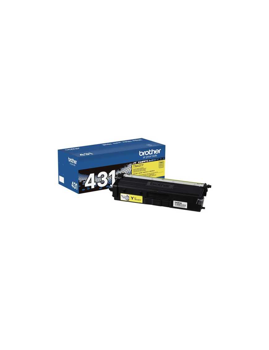 Brother TN431Y Original Standard Yield Laser Toner Cartridge - Yellow - 1 Each - 1800 Pages