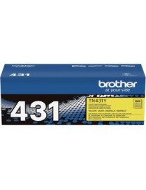 Brother TN431Y Original Standard Yield Laser Toner Cartridge - Yellow - 1 Each - 1800 Pages