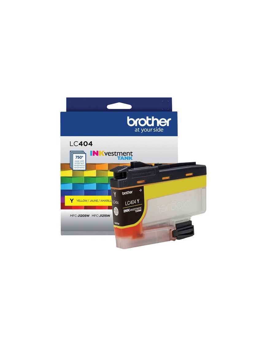 Brother INKvestment LC404Y Original Standard Yield Inkjet Ink Cartridge - Single Pack - Yellow - 1 Each - 750 Pages