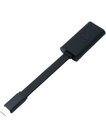 Dell USB/VGA Video Adapter - 1 x 24-pin Type C USB Male - 1 x 15-pin HD-15 VGA Female - Black