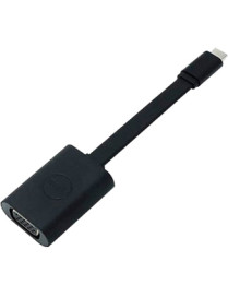 Dell USB/VGA Video Adapter - 1 x 24-pin Type C USB Male - 1 x 15-pin HD-15 VGA Female - Black