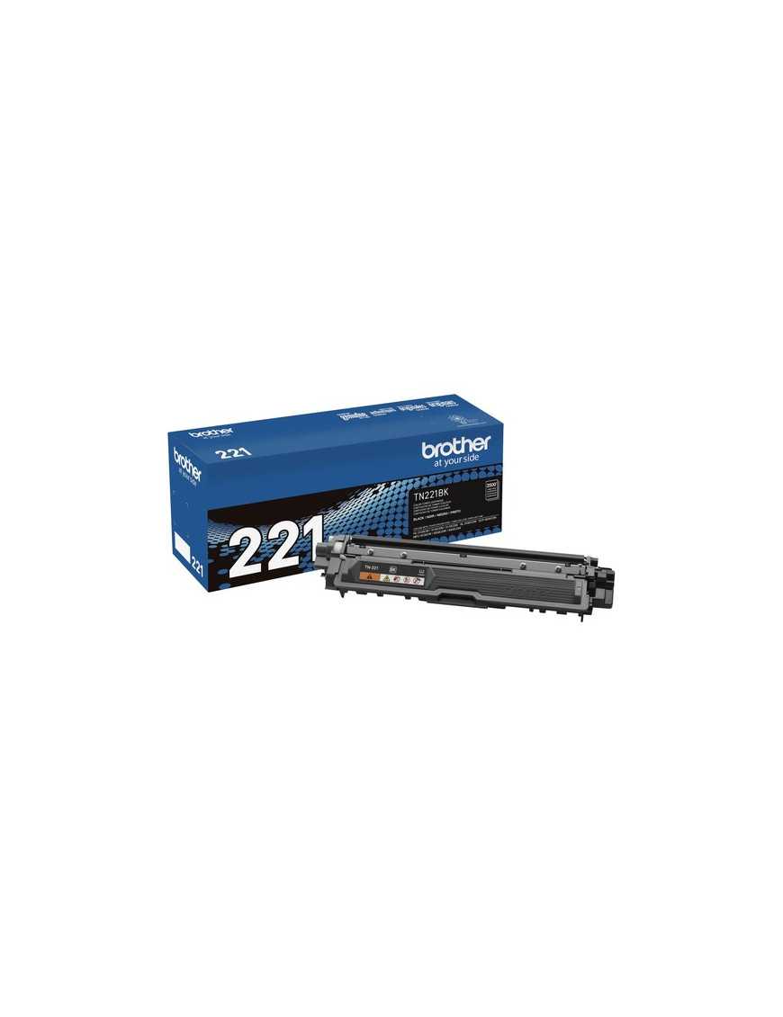 Brother TN221BK Original Toner Cartridge - Laser - Standard Yield - 2500 Pages - Black - 1 Each